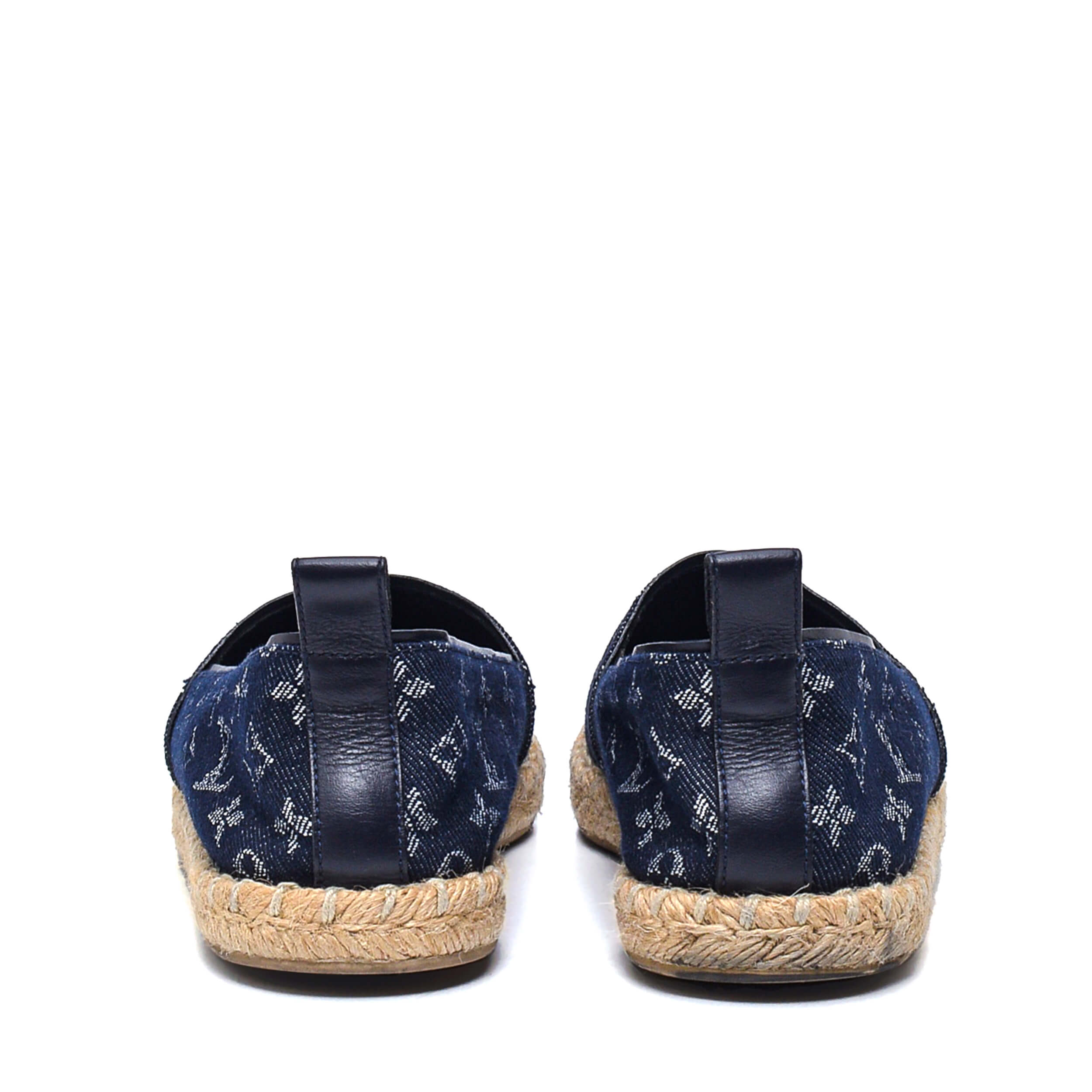 Louis Vuitton-Denim Monogram Waterfall Espadrille /38